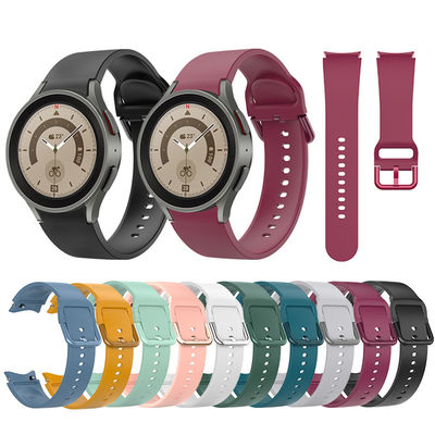 10 컬러 실리콘 시계 밴드 교체 벨트 44mm 40mm 삼성 갤럭시 시계 5