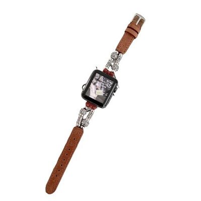 38mm 밴드 너비 가죽 스트랩 iWatch 럭셔리 디자인용 시계밴드