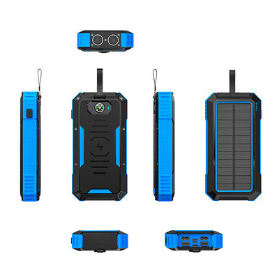 무선 충전 야외 전력 뱅크 30000mAh 22.5W 태양 전지 패널과 높은 용량
