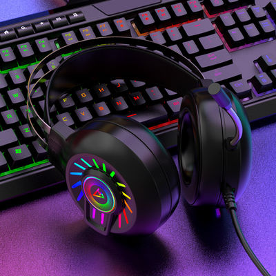 G97 RGB Luminous 7.1 사운드 와이어드 게임 헤드셋 마이크로 및 볼륨 제어