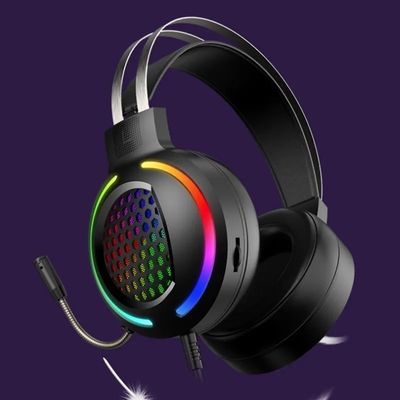 내장 케이블 USB 와 함께 헤드폰 HIFI 7.1 스피커 마이크 게임 RGB 헤드셋