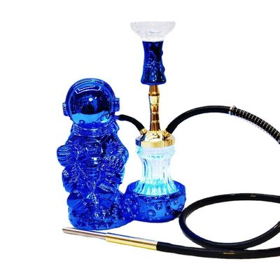 레진 38CM 호카 디자인 골드 화이트 알루미늄 1 튜브 LED 라이트와 함께 Shisha