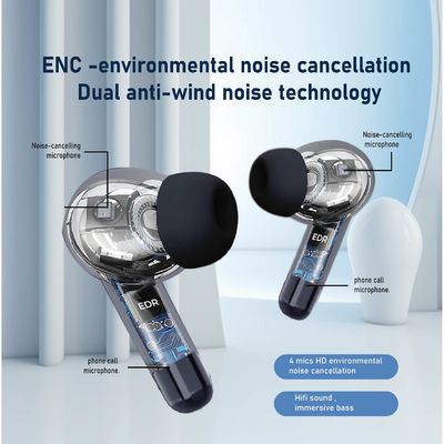 낮은 지연 ANC ENC 및 디지털 디스플레이와 함께 개인 Mold 무선 HiFI 귀기
