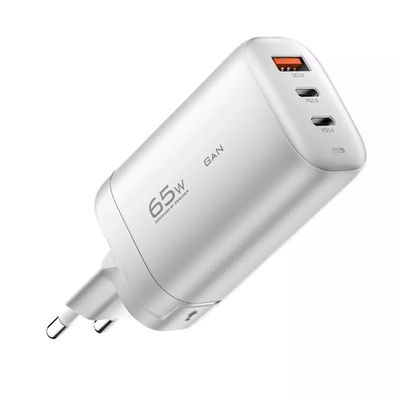 65W GaN 3 포트 USB 타입-c 여행 어댑터