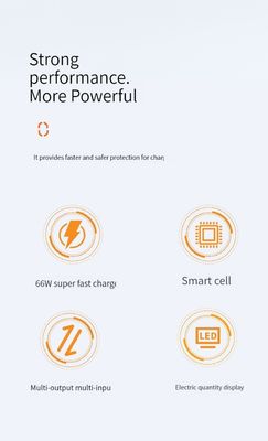 PD 전원 충전자 휴대용 전원 22,5W 휴대 전화 장치용 10000mAh