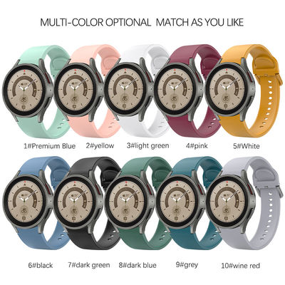 10 컬러 실리콘 시계 밴드 교체 벨트 44mm 40mm 삼성 갤럭시 시계 5