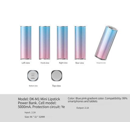 유니버설 2.1A 전원 충전 휴대용 전원 은행 전화 선물 5000mAh 개인 곰팡이 없습니다