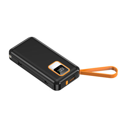 휴대전화 기기 10000mAh PD 전원 충전자 케이블이 있는 휴대용 야외 전원 은행