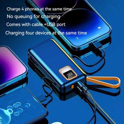 휴대전화 기기 10000mAh PD 전원 충전자 케이블이 있는 휴대용 야외 전원 은행