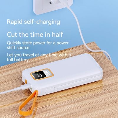 휴대전화 기기 10000mAh PD 전원 충전자 케이블이 있는 휴대용 야외 전원 은행