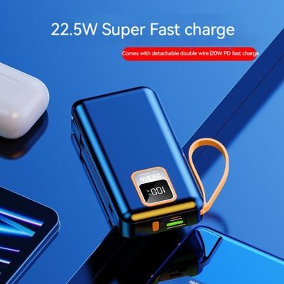 휴대전화 기기 10000mAh PD 전원 충전자 케이블이 있는 휴대용 야외 전원 은행