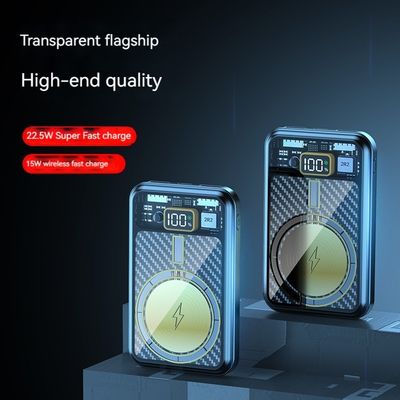 사용자 지정 로고 15W 무선 전원 은행 10000mAh 자석 22.5W 아이폰