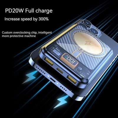 사용자 지정 로고 15W 무선 전원 은행 10000mAh 자석 22.5W 아이폰