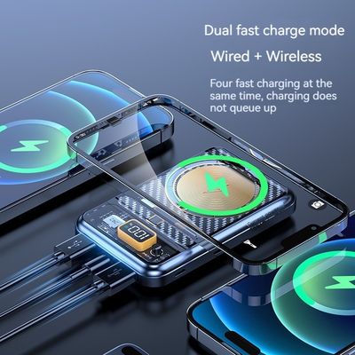 사용자 지정 로고 15W 무선 전원 은행 10000mAh 자석 22.5W 아이폰