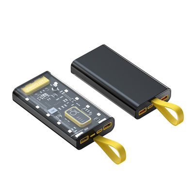 TYPE-C 입력 인터페이스 파워뱅크 투명 10000mAh 모바일 전원 공급 장치 아이폰 15 14