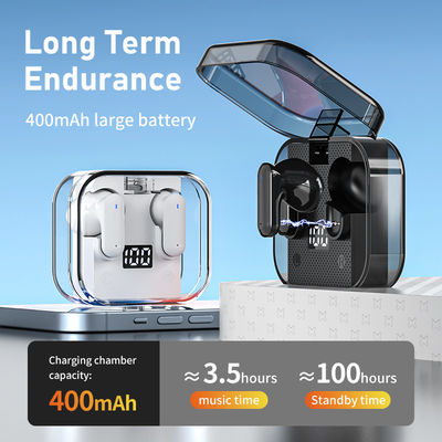 디지털 디스플레이와 투명 케이스 로 Low Latency 2024 와 함께 무선 음악 게임 헤드셋
