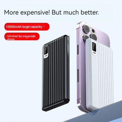 10W 출력 전력 마이크로 USB 입력 인터페이스 우트라 슬림 아이폰 15용 10000mAh 전원