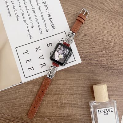 38mm 밴드 너비 가죽 스트랩 iWatch 럭셔리 디자인용 시계밴드