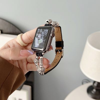 38mm 밴드 너비 가죽 스트랩 iWatch 럭셔리 디자인용 시계밴드