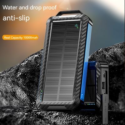 리 폴리머 배터리 태양광 전력 은행 아이폰 15 무선 충전 및 야외용 10000mAh