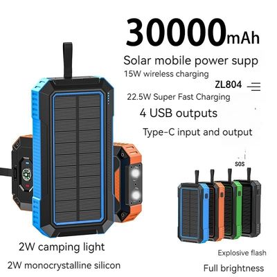 15W 출력 전력 개인 폼 무선 충전 태양 전지 아이폰 30000mAh