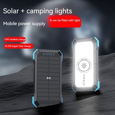 빠른 충전 지원 방수 20000mAh 태양 전지 전력 은행 야외 활동