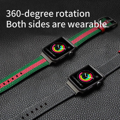 OEM ODM 듀얼 사이드 밴드 가죽 시계 밴드 애플 워치 밴드 38 40 41 42 44 45mm 스트랩