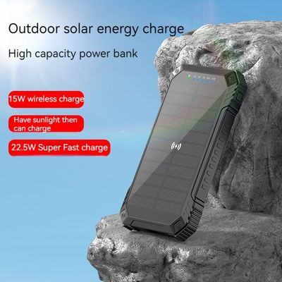 빠른 충전 지원 3A 출력 22.5W 스마트 폰용 태양광 전력 은행 20000mAh