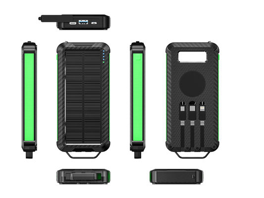 초 얇은 빠른 충전 배터리 충전기 10000mAh 무선 태양 전지 은행 야외용