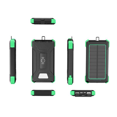 무선 충전 5W 야외 전력 뱅크 아이폰 15용 태양전지 충전기 10000mAh