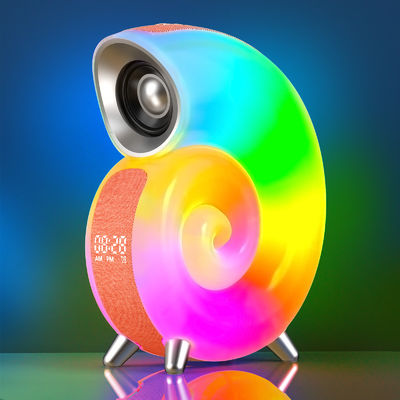 알람 시계 디지털 앱 제어 RGB 라이트 무선 스피커와 무선 충전기