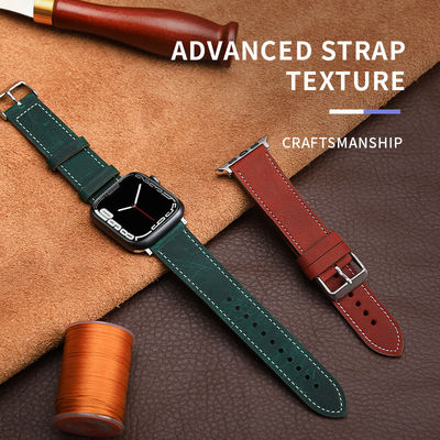애플 워치 레더 룩 밴드 팔찌 38mm 40mm 42mm 44mm 시리즈 7 6 SE 5 4 3 2 1