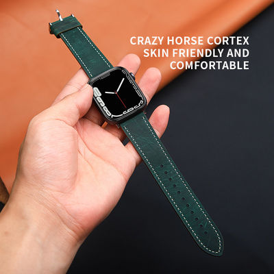 애플 워치 레더 룩 밴드 팔찌 38mm 40mm 42mm 44mm 시리즈 7 6 SE 5 4 3 2 1