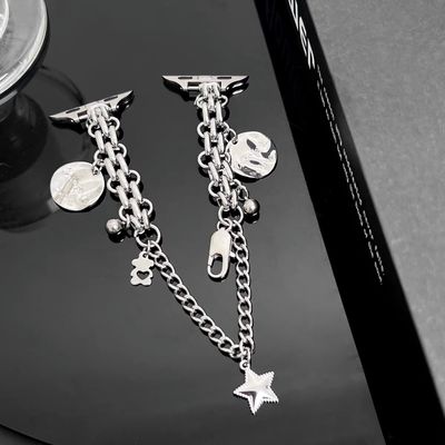 애플 워치 38mm 시리즈 8 7 6 5 4 3 2 스마트 워치용 스테인리스 스틸 보석 밴드