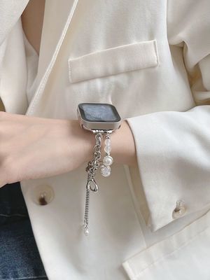 41mm 밴드 너비 보석 스테인리스 스틸 iWatch 스트랩 우아하고 여성 스마트 워치